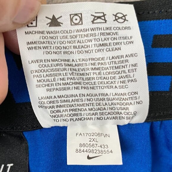 Nike Men's Dri-Fit Athletic Shorts XXL Blue - Picture 8 of 10